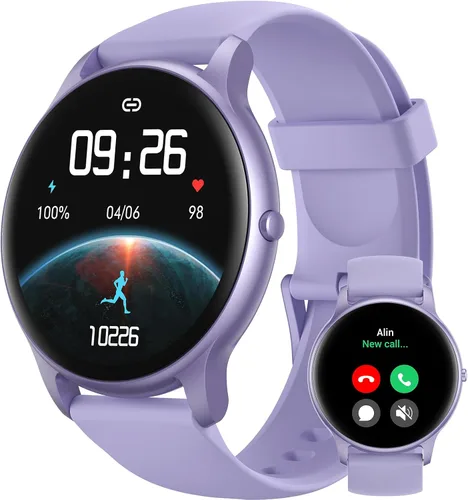 Vista 10 de Reloj inteligente Parsonver para hombres y mujeres (responder/hacer llamadas), pantalla HD, rastreador de fitness IP68 resistente al agua con más