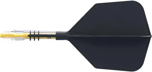 Vista 8 de CUESOUL ROST T19 - Eje de dardo integrado de carbono y vuelo con forma de ala grande, color negro con ejes amarillos