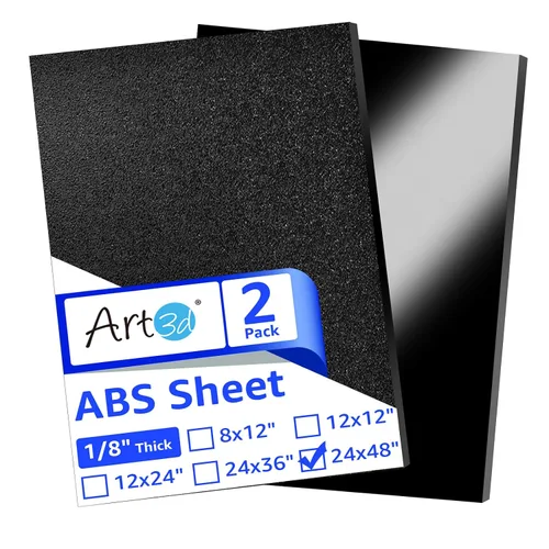 Vista 21 de Art3d - Láminas de plástico ABS de 1/16 pulgadas de grosor 8"x12", paquete de 2 - Lámina rígida ABS termoformada de dos lados