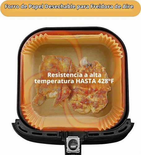 Vista 4 de 125 piezas de papel pergamino desechables para freidora de aire COSORI 6Qt
