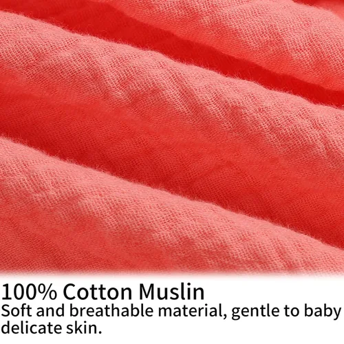 Vista 2 de Onacosht Funda de Almohada de Lactancia de Muselina 100% Algodón Suave Funda de Almohada de Alimentación se Adapta a la Almohada de Lactancia Rosa