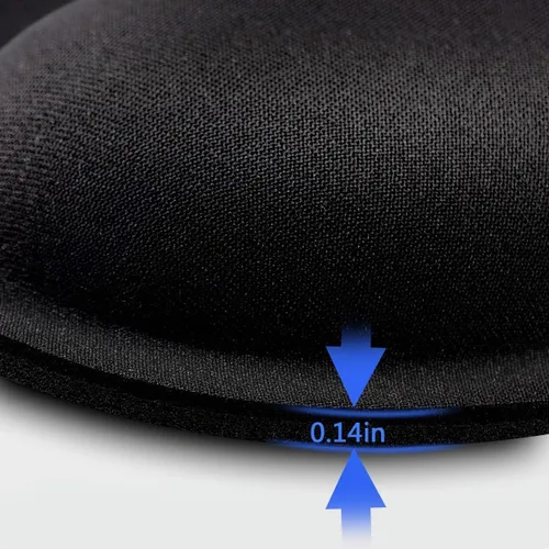Vista 9 de Paquete de 3 alfombrillas ergonómicas para mouse con soporte para reposamuñecas, alfombrilla de mouse redonda para juegos con superficie lisa y base