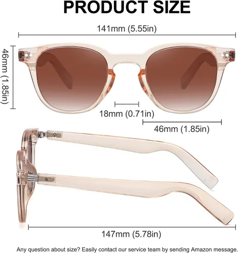 Vista 4 de MEETSUN Vintage Round Polarized Sunglasses for Women Classic Small Retro Shades UV400 Protection
