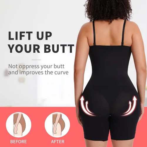 Vista 2 de JOYSHAPER Tummy Control Shapewear Bodysuit With Built-in Bra for Women Seamless Mid Thigh Full Body Shaper