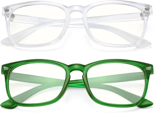Vista 20 de AZorb 2Pack Gafas de Bloqueo de Luz Azul para Niños - TR90 Gafas de Pantalla de Computadora Irrompibles para Niños y Niñas