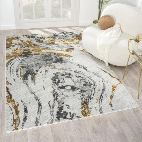 Vista 12 de LUXE WEAVERS Alfombra de área azul 2x3 con remolino de mármol