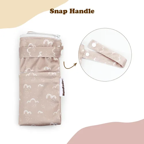 Vista 8 de Mama Koala Pañales de tela para bebé 2.0 con 6 insertos (hojas neutrales), con 2 bolsas impermeables para húmedo y seco