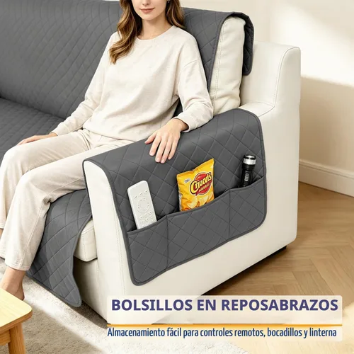 Vista 6 de Fundas para sofá seccional, impermeables, 6 piezas, fundas de sofá en forma de L, lavables, antideslizantes, fundas para sofá seccional, suaves