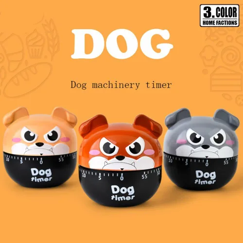 Vista 9 de Temporizadores de maquinaria de perro de dibujos animados lindos 60 minutos temporizador de cocina mecánica reloj contadores de alarma fuerte