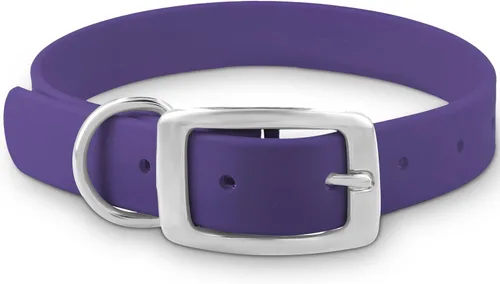 Vista 24 de Regal Dog Products Collar pequeño negro para perros con doble hebilla resistente y anillo en D Collar de perro ajustable de Biothane