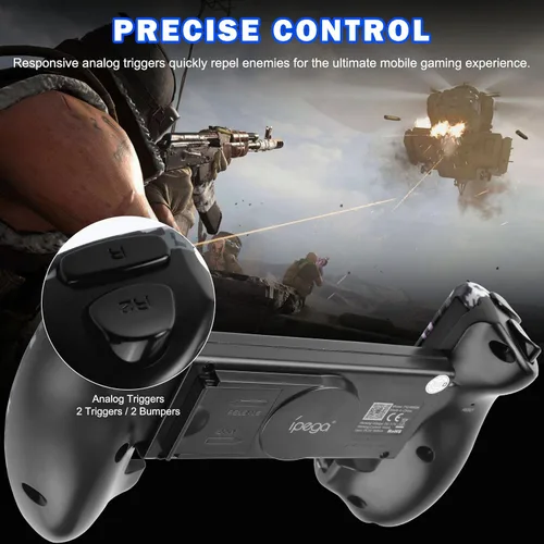 Vista 5 de Megadream Wireless Mobile Controller for iPad, Tablet (11"), iPhone 16151413, Android Gamepad for Galaxy Z Fold4, Galaxy Z Flip4, Galaxy S23 S22
