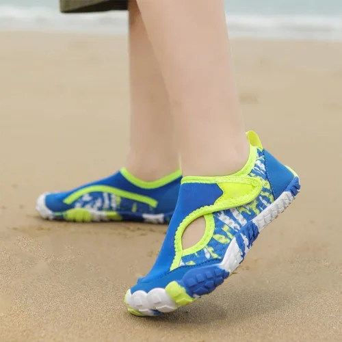 Vista 5 de Orgonite Zapatos de agua para niños y niñas, zapatos de playa, calcetines acuáticos, zapatos descalzos de secado rápido, zapatos de natación ligeros