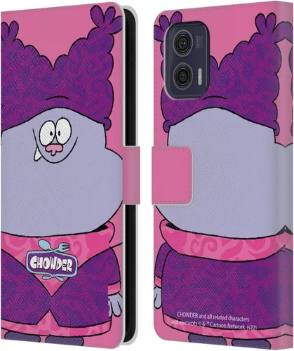 Vista 8 de Head Case Designs Officially Licensed Chowder: Animated Series Character Art Graphics Leather Book Wallet Case Cover Compatible with Motorola Moto