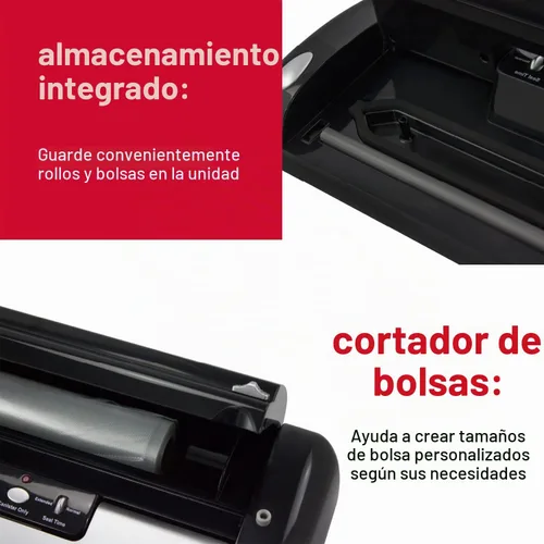 Vista 3 de Envasadora de alimentos al vacío Nesco VS-01 - De color blanco, Negro