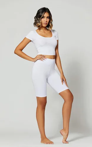Vista 2 de Conceited - Mallas de cintura alta, pantalones cortos, capri y de longitud completa, muy suaves, talle alto de 3 pulgadas, talla regular