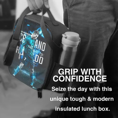 Vista 5 de Bolsa de almuerzo aislada #7 Bolsa de almuerzo impermeable reutilizable bolsas de hielo para bolsas de almuerzo negro 7