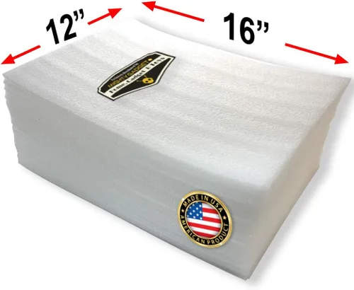 Vista 2 de Mighty Gadget (R) - Paquete de 50 hojas grandes de espuma de 16 x 12 x 1/16 pulgadas, envuelve de forma segura platos, porcelana y muebles