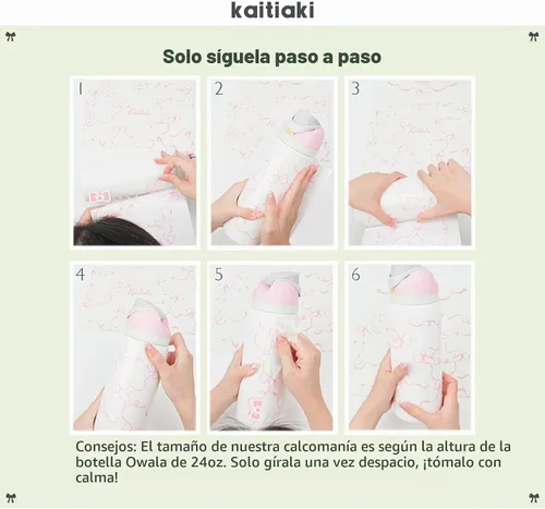 Vista 6 de Swiftie-Inspired - Adhesivo estético de transferencia UV rosa para Owala FreeSip 24 onzas, calcomanía para botella bonita y elegante inspirada