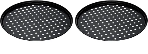 Vista 13 de Restaurantware Met Lux - Bandeja de cocina para pizza comercial de 10 pulgadas, 1 bandeja de cocina para pizza estilo cupé – Bandeja redonda