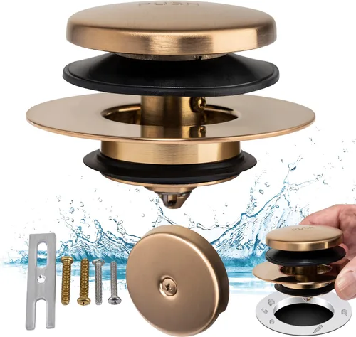 Vista 8 de Artiwell Kit universal de conversión de desagüe de bañera de punta – Kit de recambio de drenaje de bañera con placa frontal de desbordamiento de 1