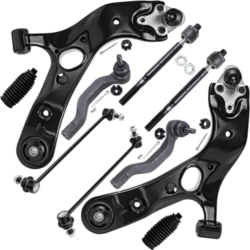 Vista 150 de Detroit Axle - Kit de suspensión delantera de 10 piezas para Chevrolet Trailblazer GMC Envoy 2004-2007 2005 2006 Soportes de brazo de control