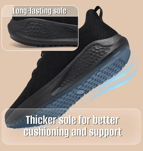 Vista 4 de SHULOOK Zapatos de trabajo antideslizantes para hombre, antideslizantes, para cocina, chef, zapatos de trabajo, restaurante, servicio de alimentos