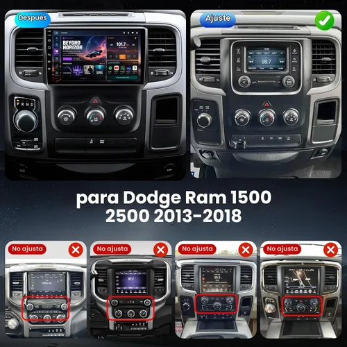 Vista 12 de 4 GB RAM+64 GB ROM Android 15 Radio de coche para Dodge Ram 1500 2500 2013