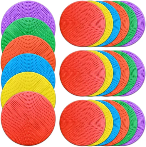 Vista 14 de Marcadores de punto de polietileno de 9 pulgadas, de goma antideslizante, marcadores de entrenamiento de agilidad, puntos de piso, conos de campo
