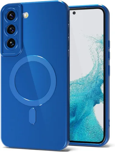 Vista 112 de Svanove Funda magnética de silicona para Samsung Galaxy S22, compatible con Magsafe, bonita funda para mujer, goma de gelatina brillante delgada