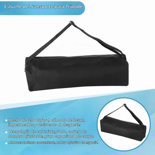 Vista 4 de PATIKIL Funda para trípode, bolsa de transporte acolchada de nailon negro con asas, 13.8 in