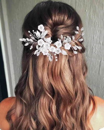 Vista 5 de Catery Diadema con diamantes de imitación para novias (plateado)