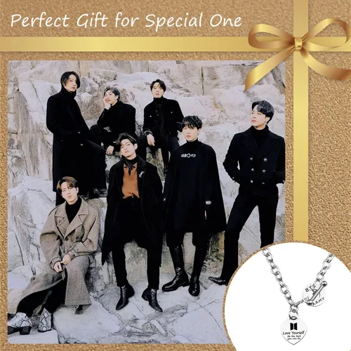 Vista 3 de ARETIS Kpop Bangtan - Collar de regalo para niños Be the best J-HOPE JIMIN JIN JK RM SUGA V Collar Bangtan Boys Lover Jewelry Regalo para niños fans