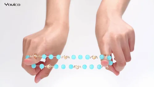 Vista 4 de Yovico 6 juegos de pulseras elásticas apilables bohemias, para mujer, con cuentas ajustables, multicolor, para regalo, Sin gemas.