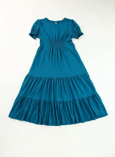 Vista 4 de blibean Maxi vestidos de manga abombada para niñas de 4 a 13 años