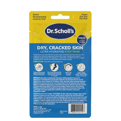 Vista 7 de Dr. Scholl's Piel Seca y Agrietada, Mascarilla para Pies Ultra Hidratante, 3 Pares de Calcetines Hidratantes: Hidrata Intensamente, Repara y Suaviza