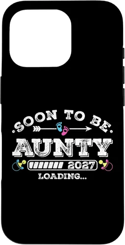 Vista 20 de Soon to Be Aunty 2027 Loading for Pregnancy Announcement Case for iPhone 17