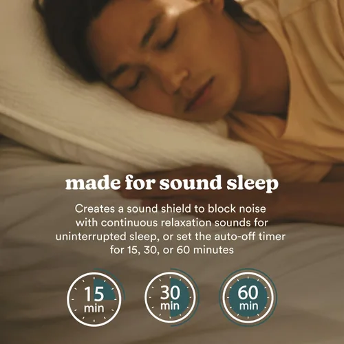 Vista 5 de Homedics SoundSleep Rejuvenate - Máquina de sueño de ruido blanco, pequeña máquina de sonido de viaje con 6 sonidos relajantes de la naturaleza