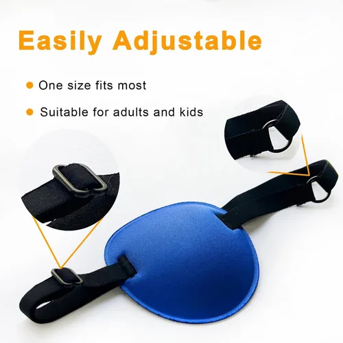 Vista 8 de 6 Piezas Parche para Ojos, Parche Ocular Ajustable para Ojo Izquierdo y Derecho, Parches Médicos para Ojos para Adultos y Niños Ojo Perezoso Disfraz