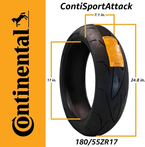 Vista 2 de Continental Neumático trasero Sport Attack (180/55ZR17)