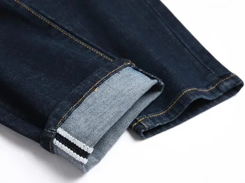 Vista 8 de OIIIO Jeans elásticos rasgados de ajuste regular para hombre
