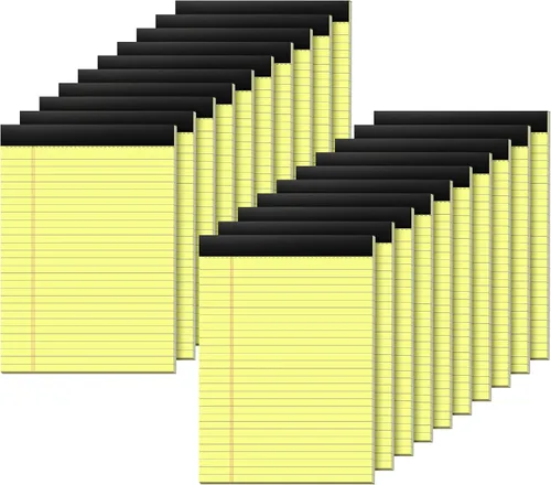 Vista 9 de Blocs de notas legales de 8.5 x 11, blocs de escritura de 8.5 x 11 con renglones anchos, 3 paquetes de blocs de notas micro perforados de 8.5' x