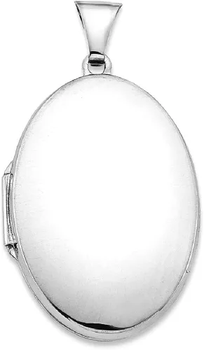 Vista 10 de Collar de cadena con dije ovalado de plata de ley 925 de 1260in con foto de 1260in que sostiene fotos joyería fina para mujeres regalos para ella