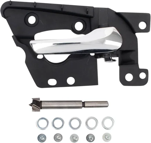 Vista 95 de TRQ Manija de puerta interior delantera izquierda cromada y negra para el lado del conductor compatible con Ford F-150 2012-2014