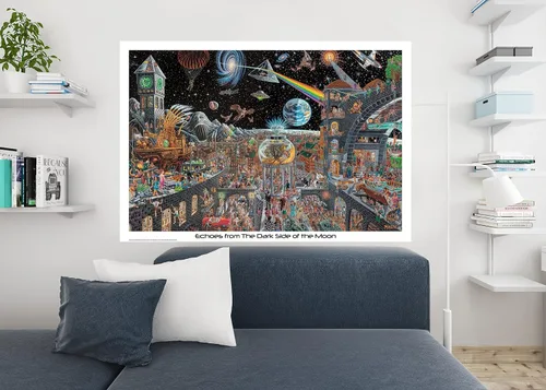 Vista 2 de Tom Masse afiche de arte Echoes from the Dark Side of the Moon, 36 x 24