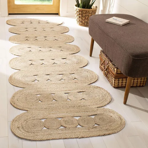 Vista 7 de SAFAVIEH Natural Fiber Collection - Alfombra decorativa de 2 pies 3 pulgadas x 4 pies, marfil, hecha a mano de yute trenzado trenzado, ideal