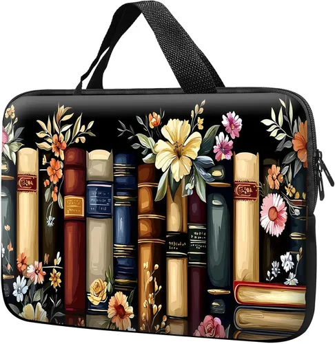 Vista 9 de Funda para laptop con asa de 10 pulgadas, impermeable, diseño de onda, compatible con MacBook Air, Pro, HP, Dell, Lenovo, ASUS