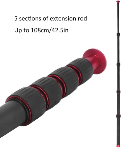 Vista 4 de Monopod de aleación de aluminio, 13.2-42.5 in/13.2-42.5 pulgadas, varilla de extensión universal de trípode de tornillo de 1/4