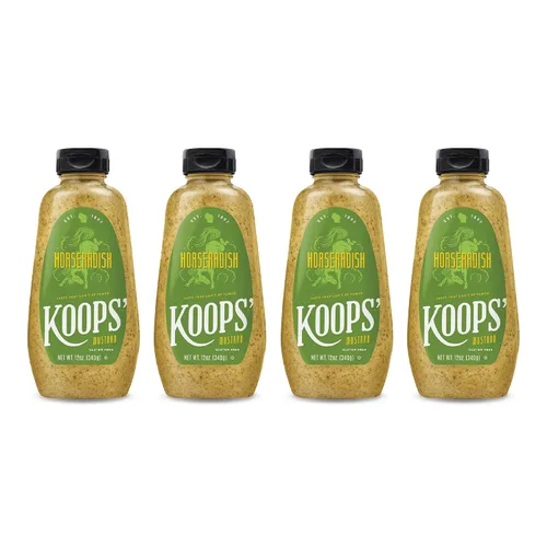 Vista 35 de Koops' Mostaza Arizona Heat - Mostaza dulce y picante, sin gluten, kosher, fabricada en Estados Unidos, a partir de semillas de mostaza de calidad
