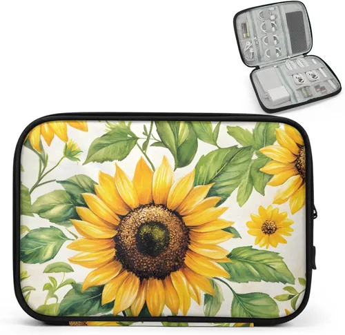 Vista 22 de Flowers Electronics - Funda organizadora de viaje, accesorios tecnológicos, bolsa de almacenamiento de cables para cables, cargador, teléfono, disco