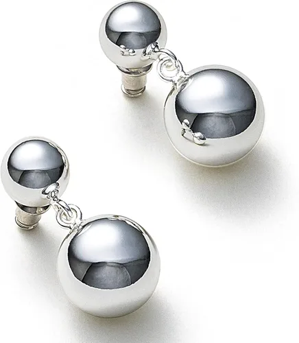 Vista 2 de C.Paravano Aretes de aro de oro de 18 quilates y plata esterlina para mujer